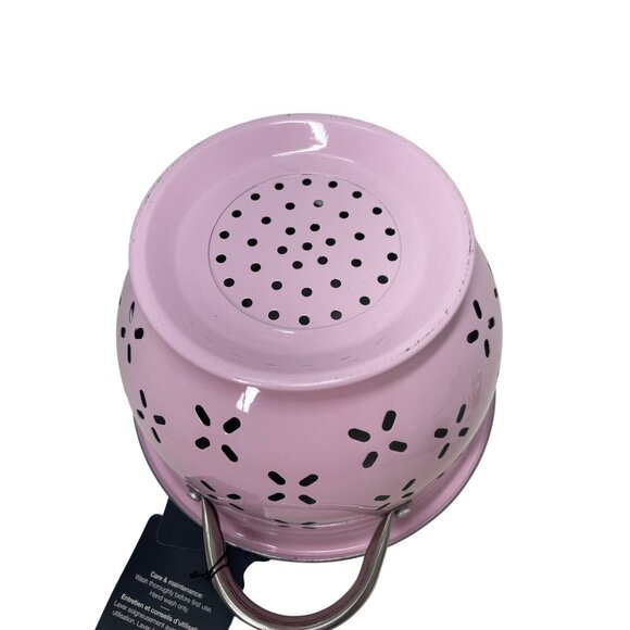 Master Class Stainless Steel & Pink 3 Qt Colander Stylish Modern Design 8.4"/21. - Picture 6 of 6